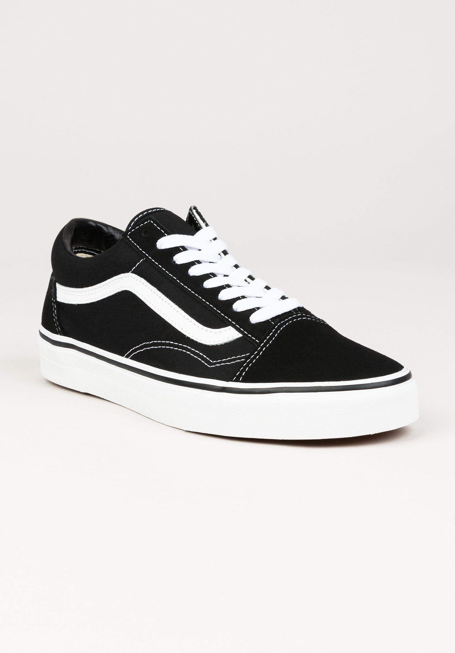 Old Skool Vans Schuhe Jungs in black white fur c