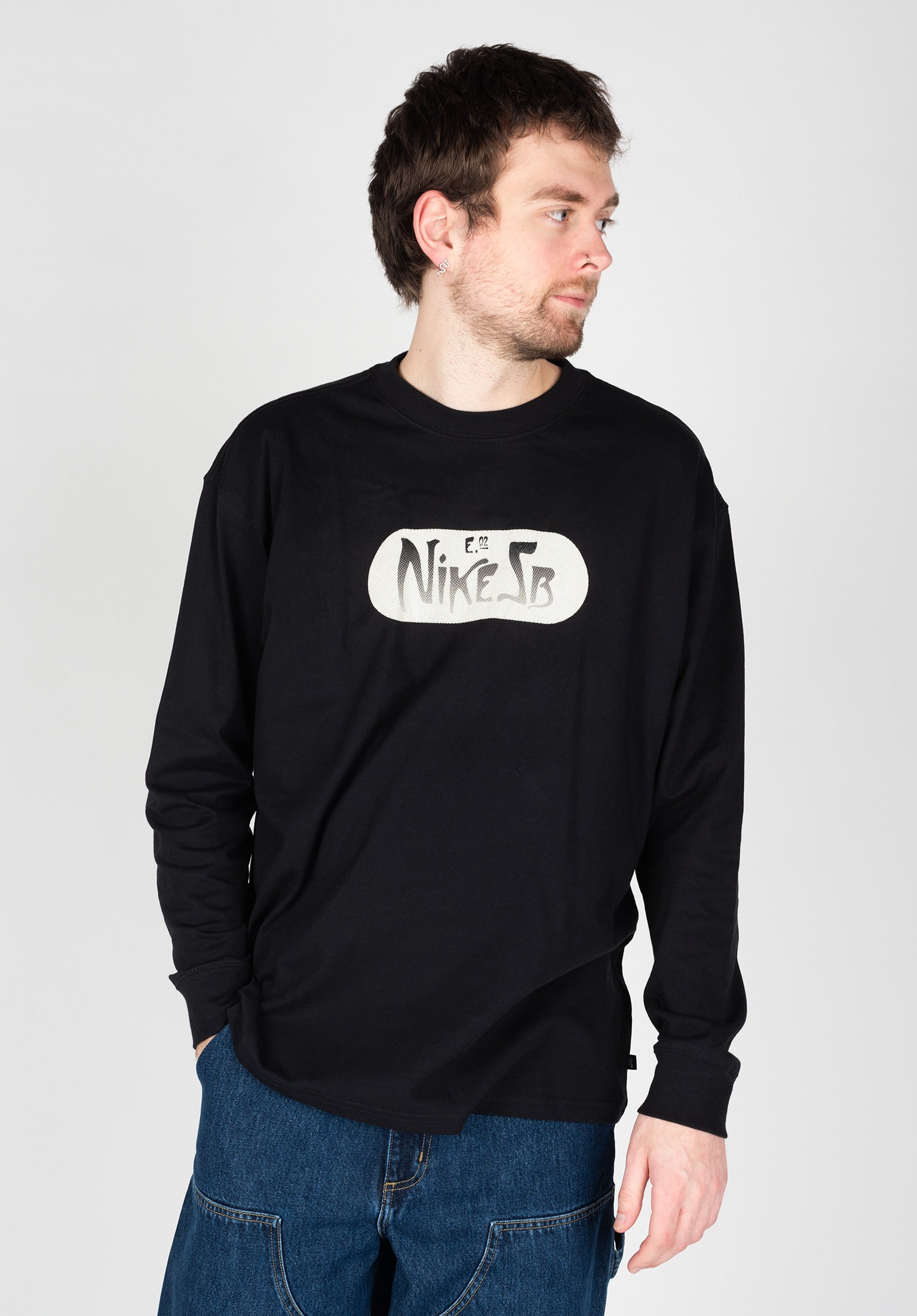 M90 BRND Nike SB Longsleeve in black fur c