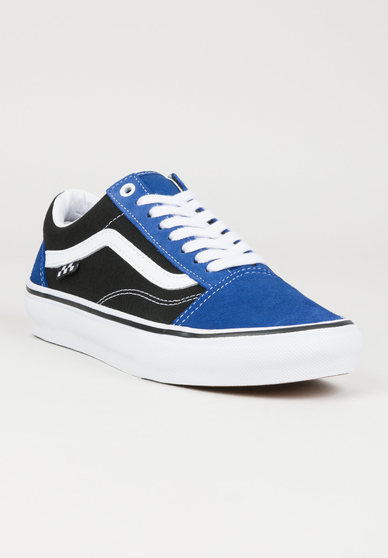 Skate Old Skool Vans Schuhe Jungs in blue black white fur c