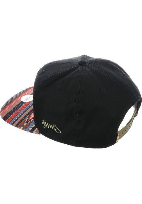 6P Snapback Aztek black Rueckenansicht