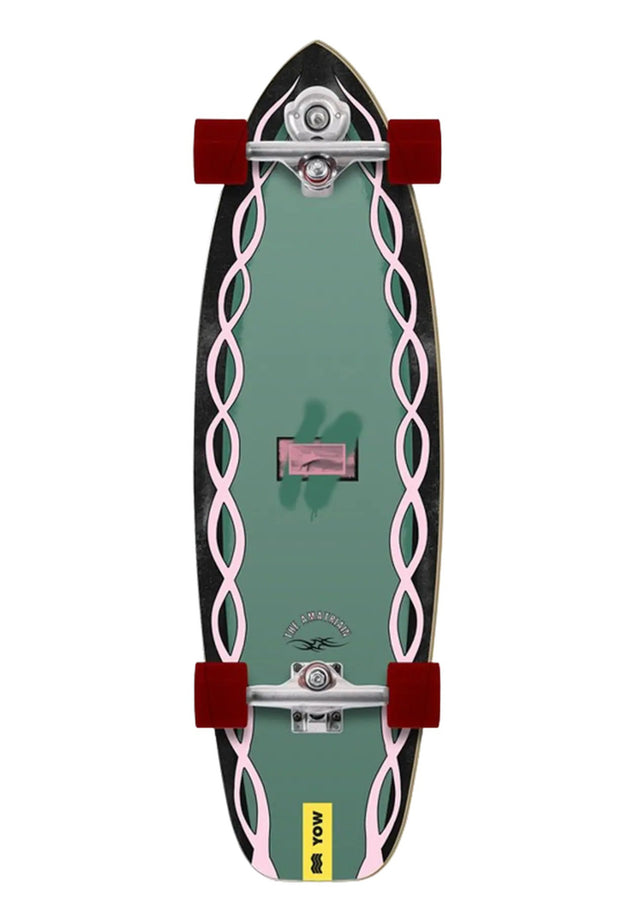 Amatriain 33.5" Surfskate rose-green-black Vorderansicht