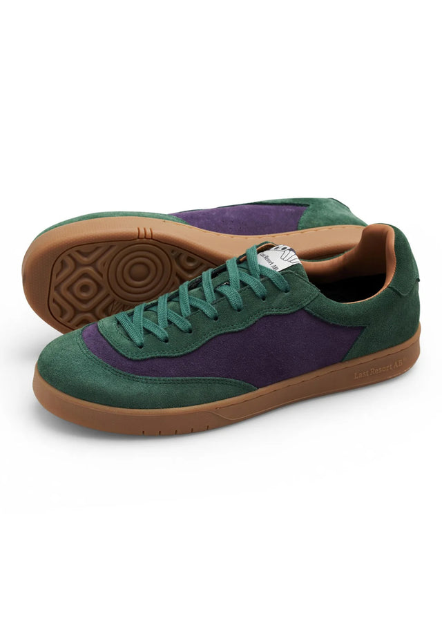 CM001 Low Suede elmgreen-loganberry-gum Vorderansicht