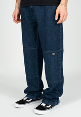 Double Knee Denim indigo Rueckenansicht