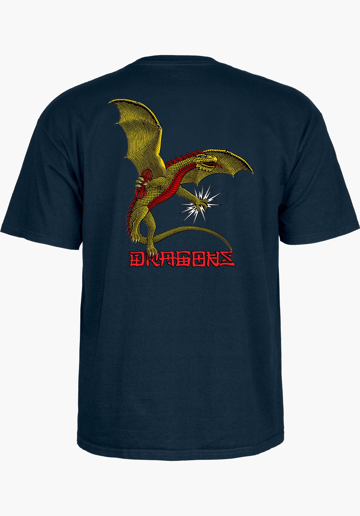 Dragons Logo navy Rueckenansicht