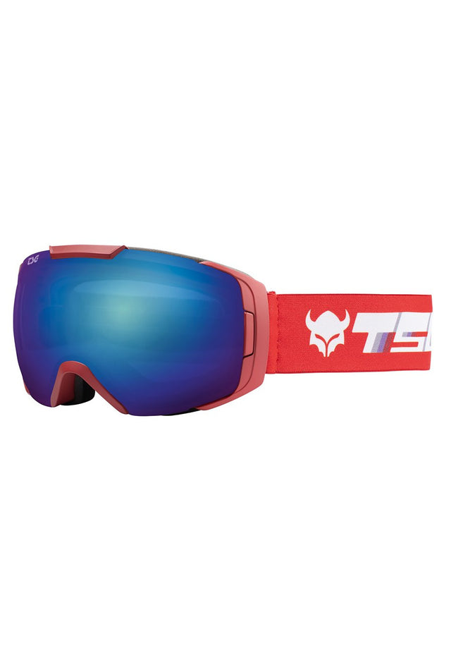 Goggle One red stripes Vorderansicht