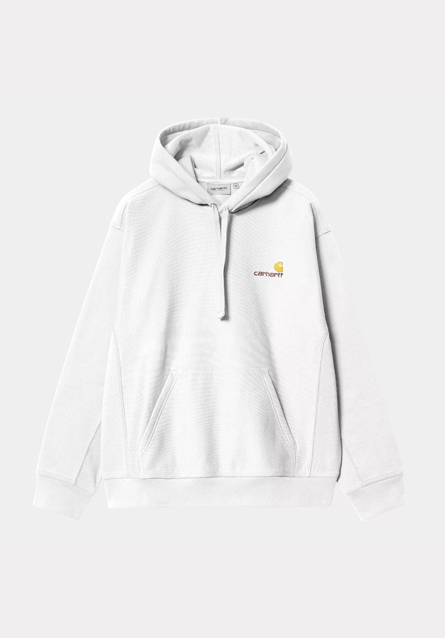 Hooded American Script white Vorderansicht