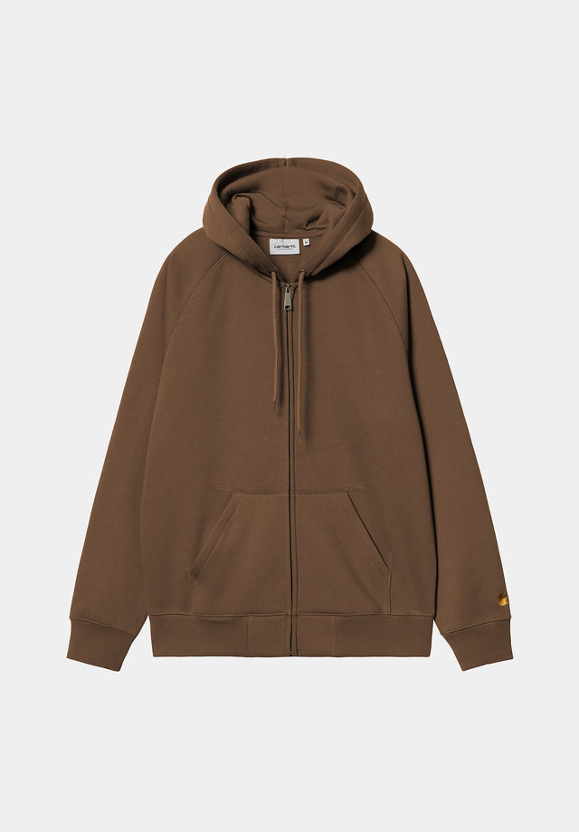 Hooded Chase Jacket chocolate-gold Vorderansicht