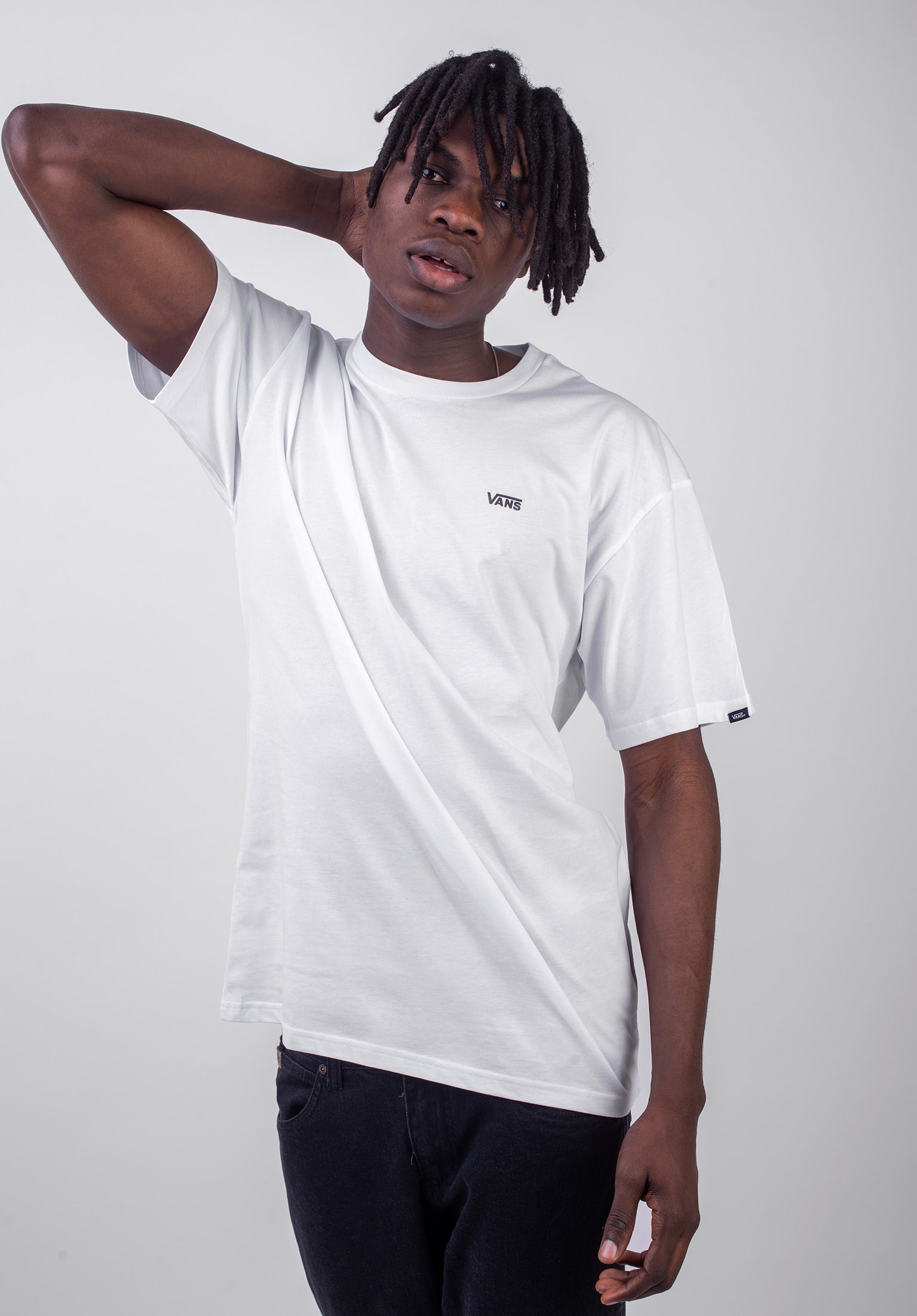 Black and white vans t shirt on sale