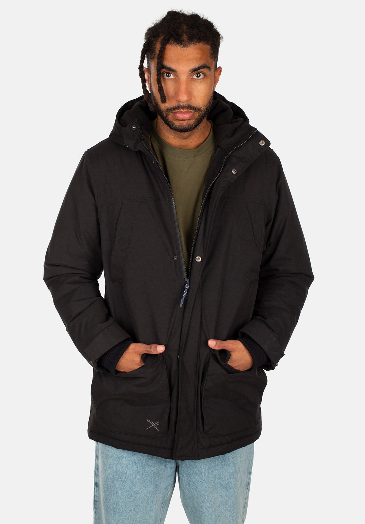 Nilas Parka black Vorderansicht