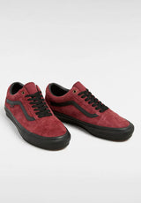 Old Skool SKATE hairysuedeblack-burgundy Rueckenansicht