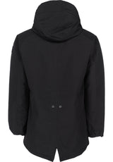 Padded Parka black Rueckenansicht