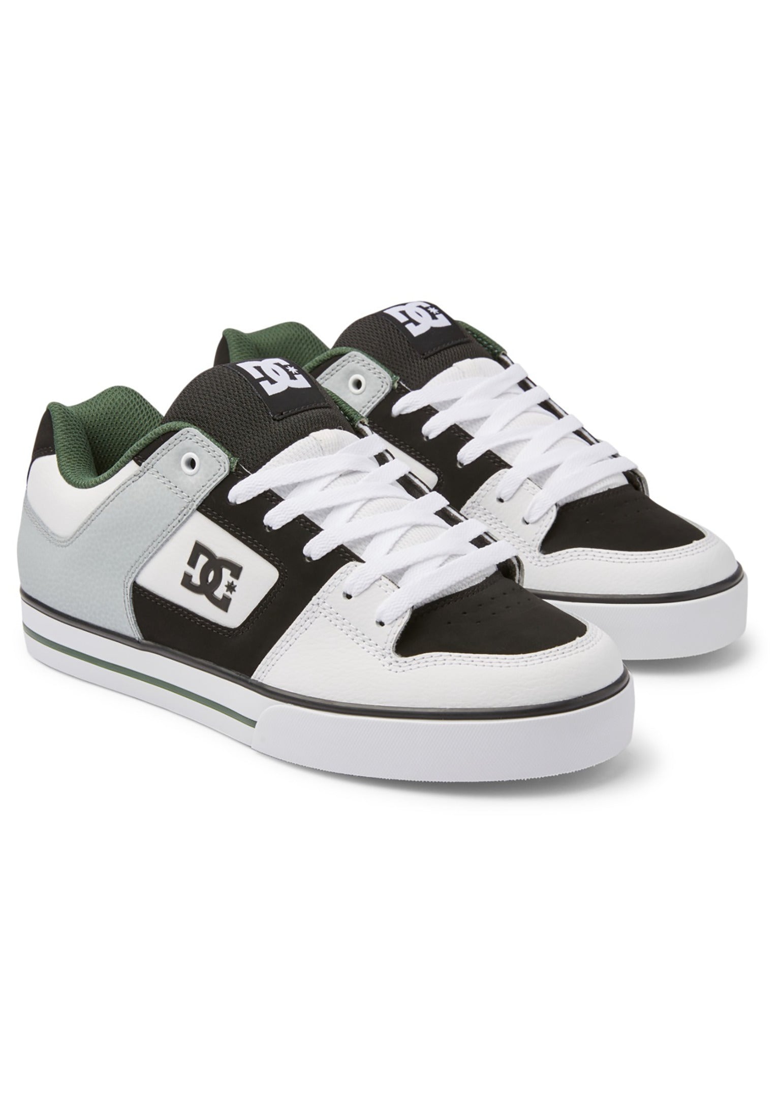 Pure DC Shoes Schuhe Jungs in white black green fur c TITUS