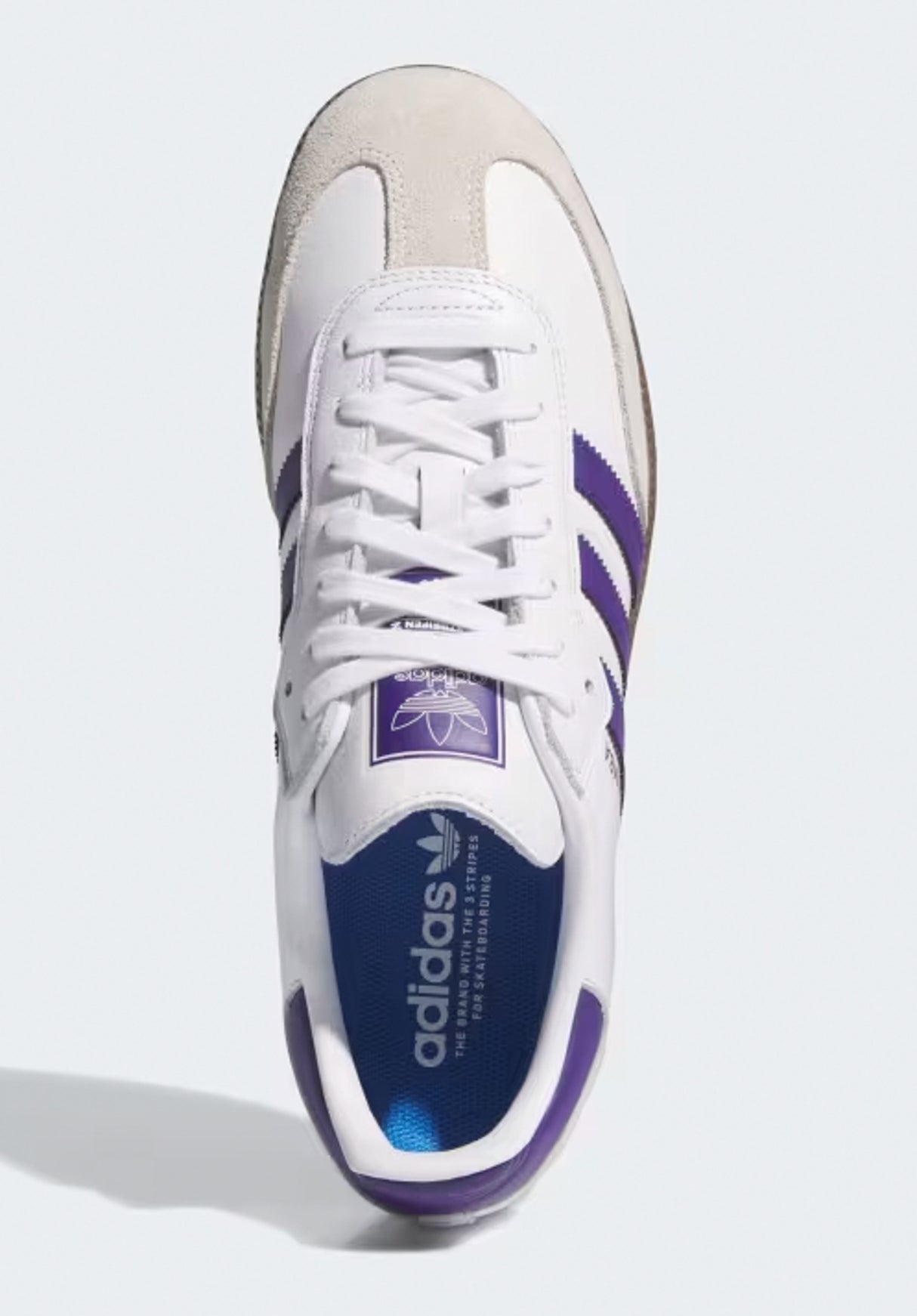 Samba ADV white-collegiatepurple-goldmetallic Closeup1