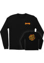 Thrasher Flame Dot L/S black Vorderansicht