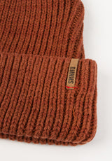 Super Short Beanie Rip Knit #2 rust Rückenansicht