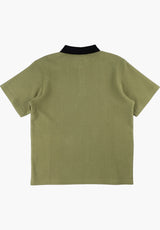 Sharp S/S Thermal Polo olive Rückenansicht