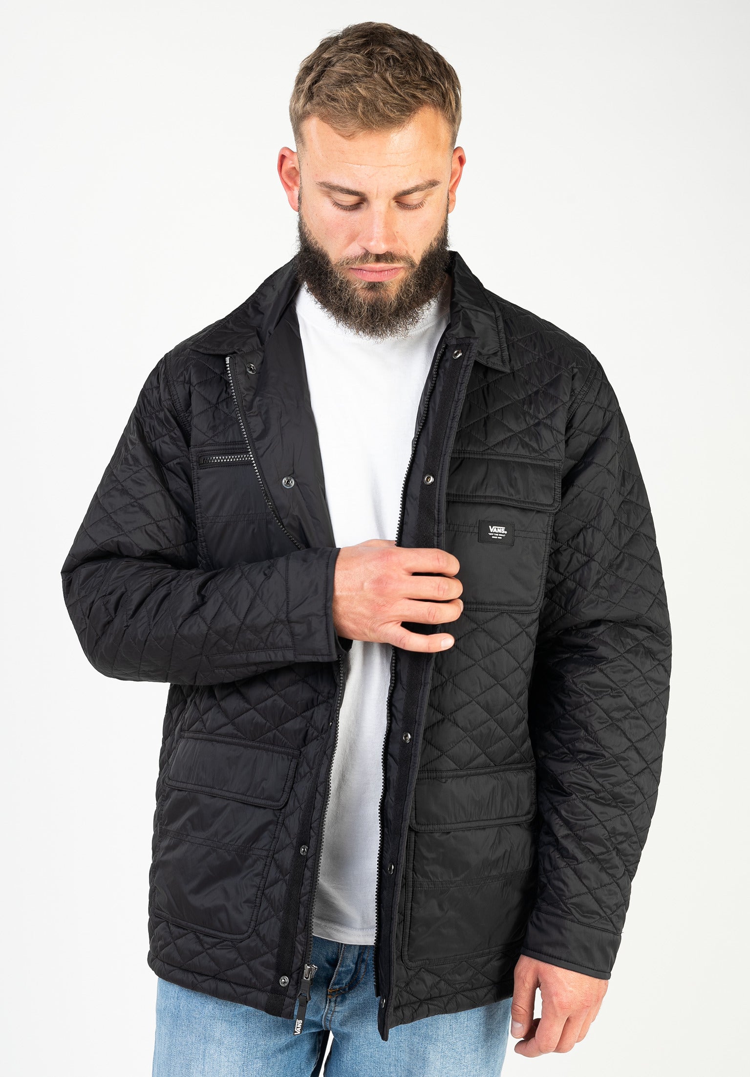 Vans mens shop quilted jacket