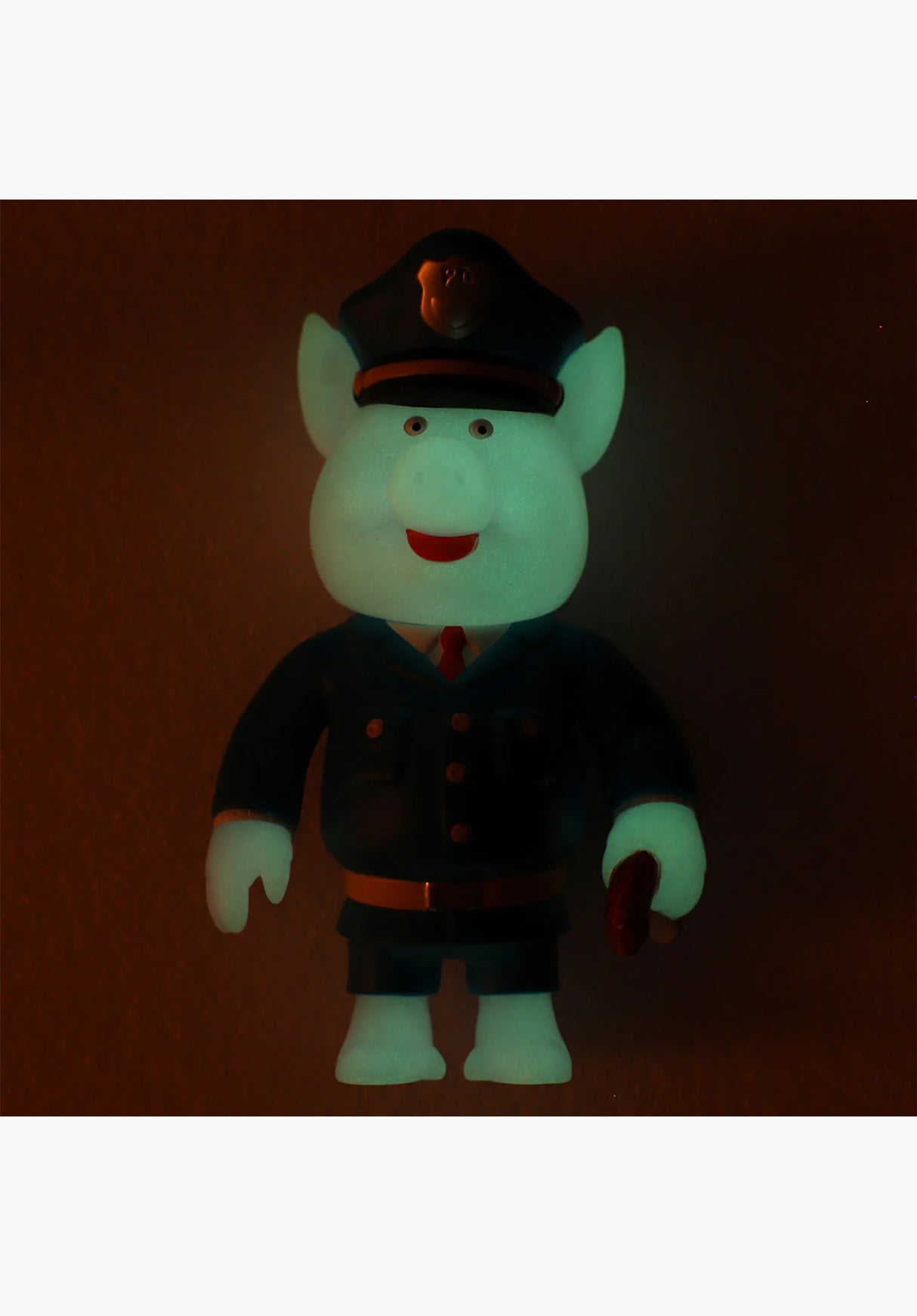 Pig Glow Officer Vinyl Toy multicolored Rückenansicht