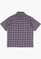 Cell Woven Plaid Zip lavender-grey Rückenansicht