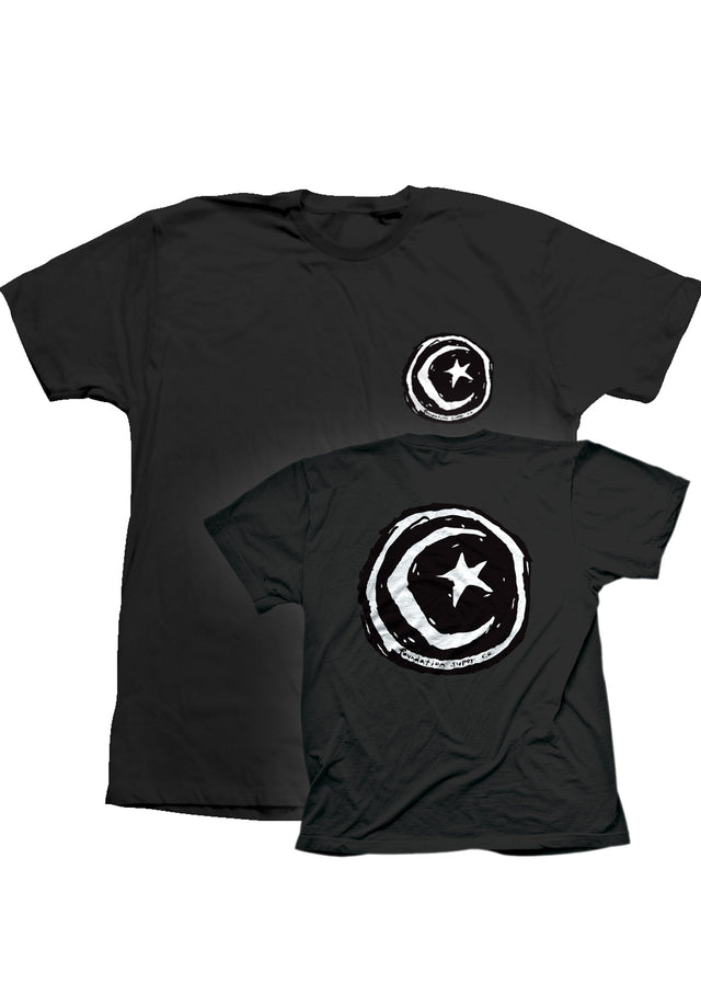 Star & Moon Front & Back Print black Vorderansicht