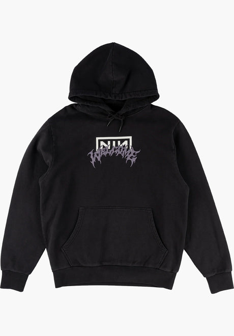 x NIN Eraser Pigment-Dyed Puff Print Hoodie black Rückenansicht