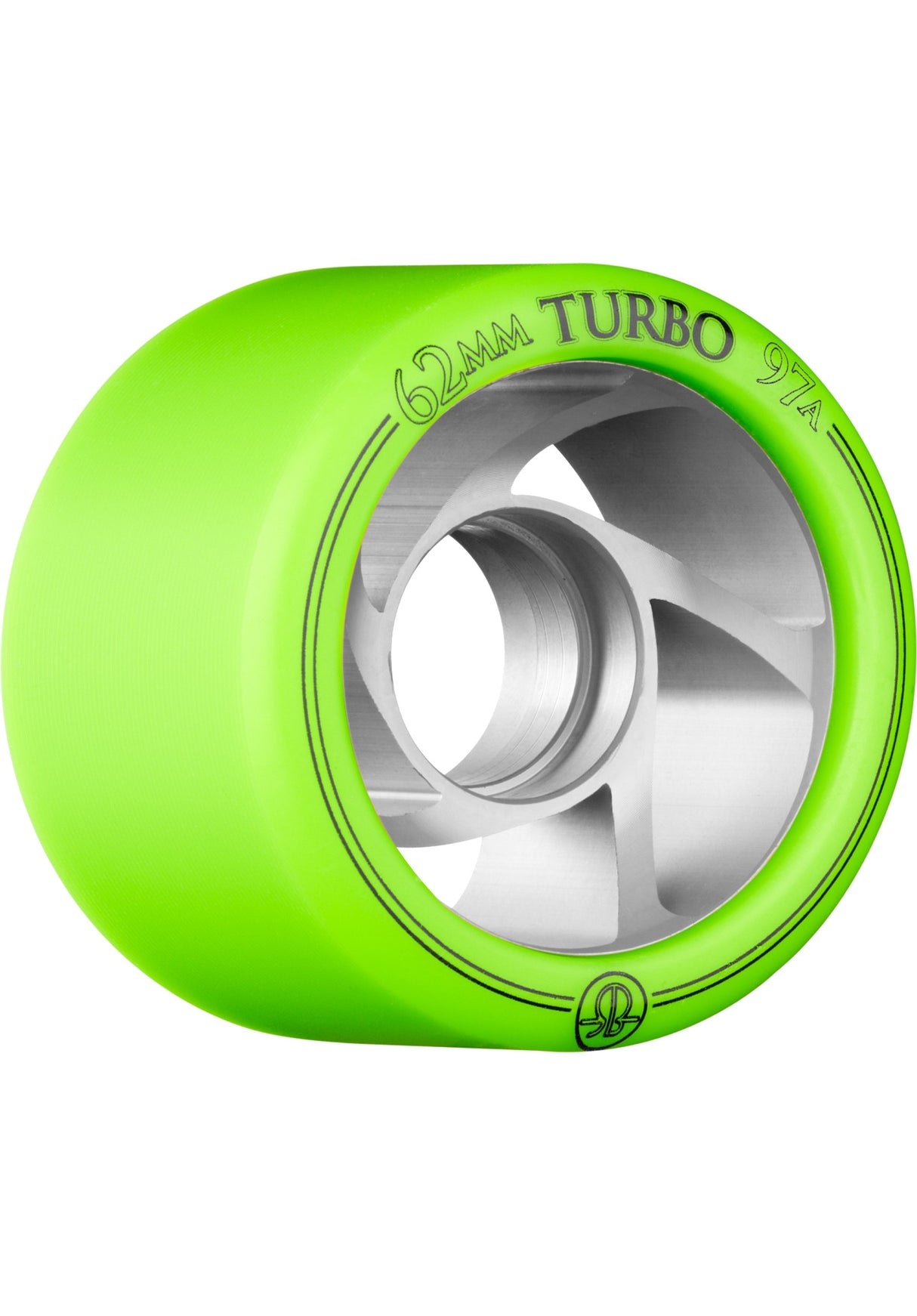 Turbo Clear Aluminum Hub 97A Right 4er green Vorderansicht