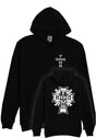 Cross Logo Hoodie black-white Vorderansicht