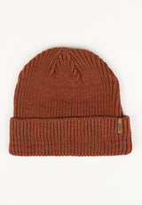 Super Short Beanie Rip Knit #2 rust Vorderansicht