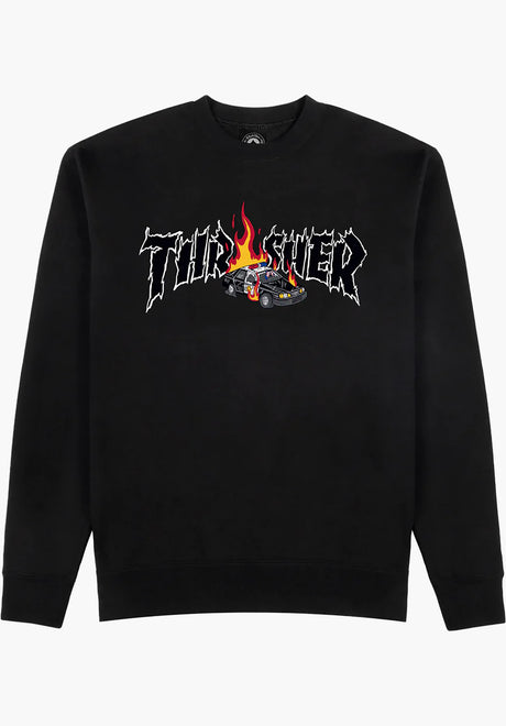 Cop Car Crewneck black Vorderansicht