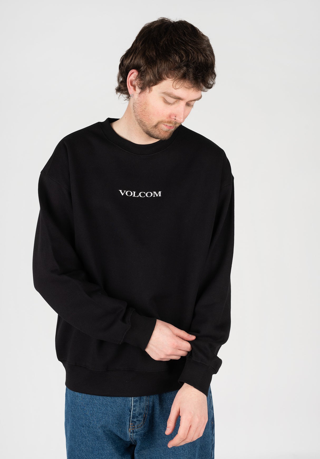 Stone Crew Fleece black Vorderansicht