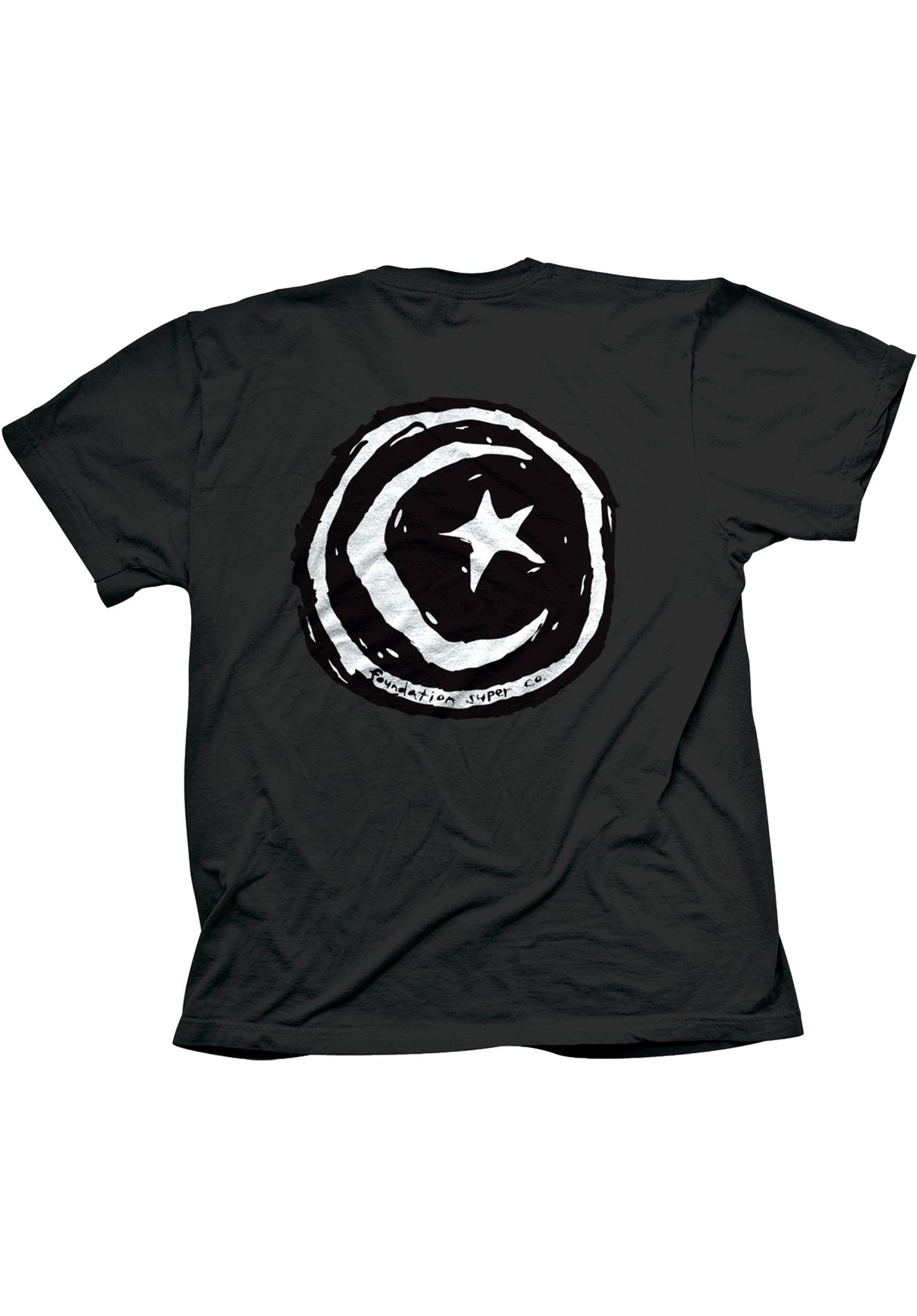 Star & Moon Front & Back Print black Rückenansicht