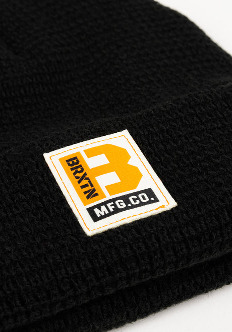 Builders Waffle Knit black Rückenansicht