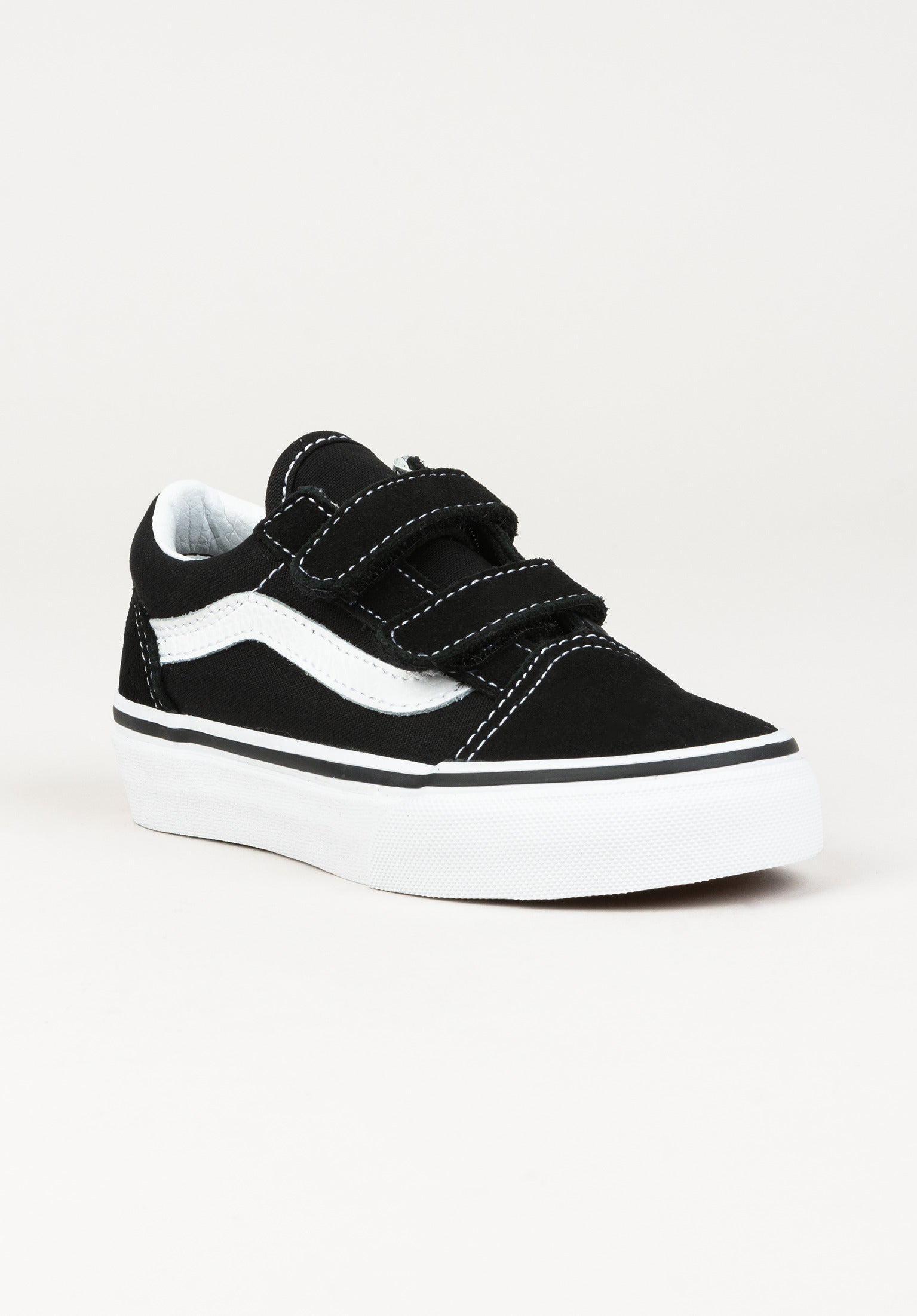 Black and white velcro vans on sale