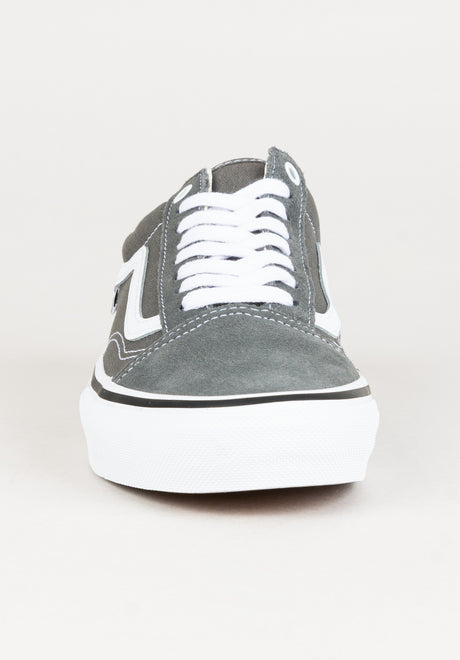 Skate Old Skool pewter-white Rückenansicht