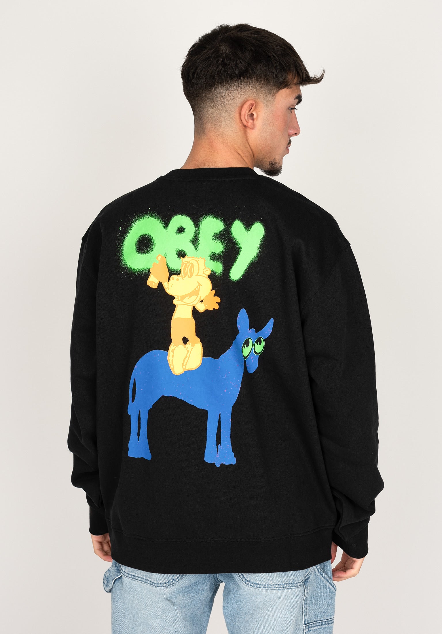 Donkey OBEY Sweatshirt in black für Herren – TITUS