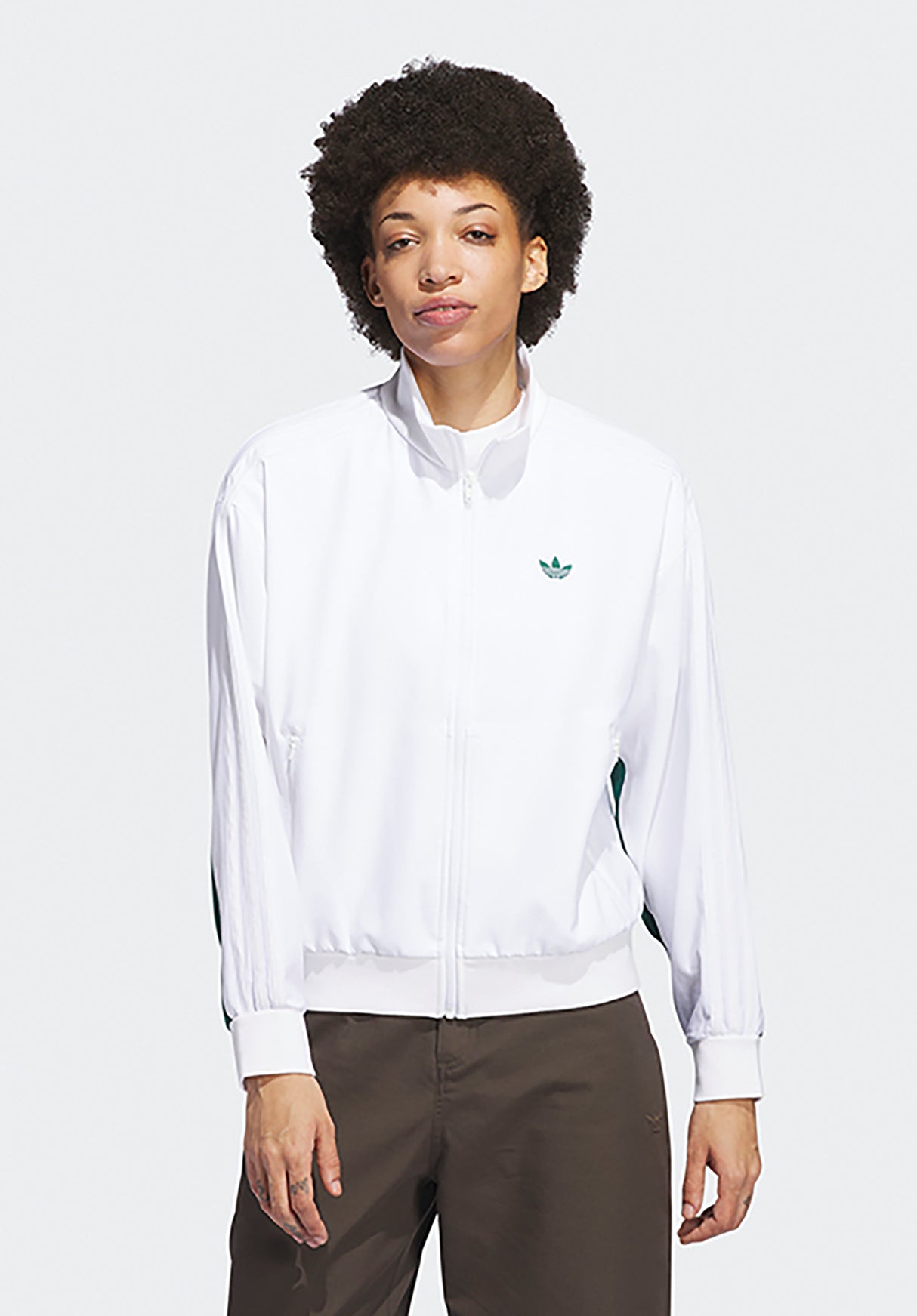 Skate Jacket white-green Rueckenansicht