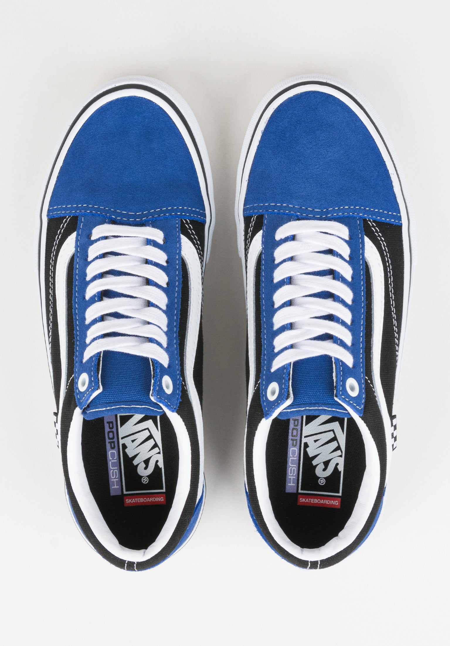 Blue and black low top vans online