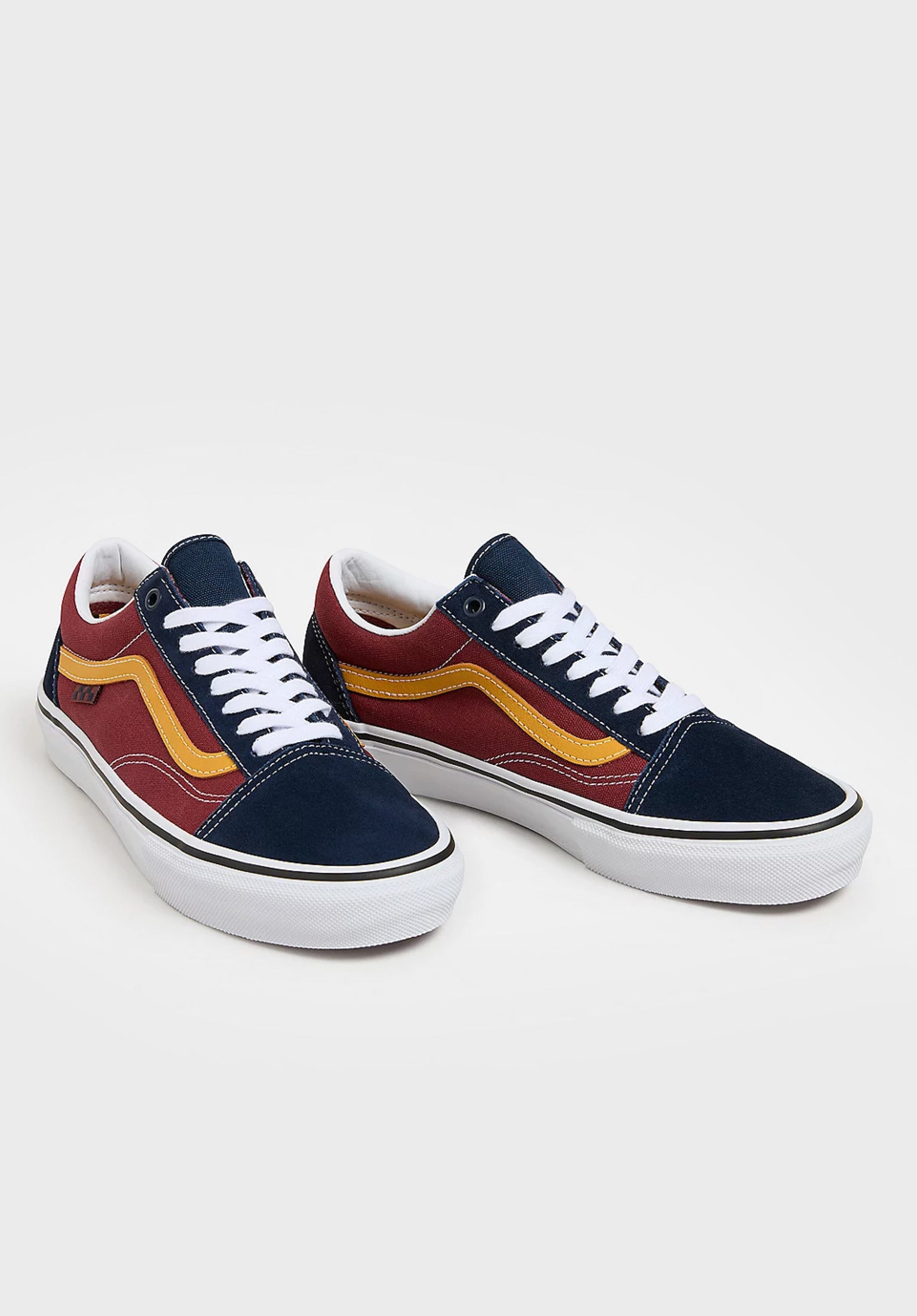 Skate Old Skool Vans Schuhe Jungs in navy burgundy fur c TITUS