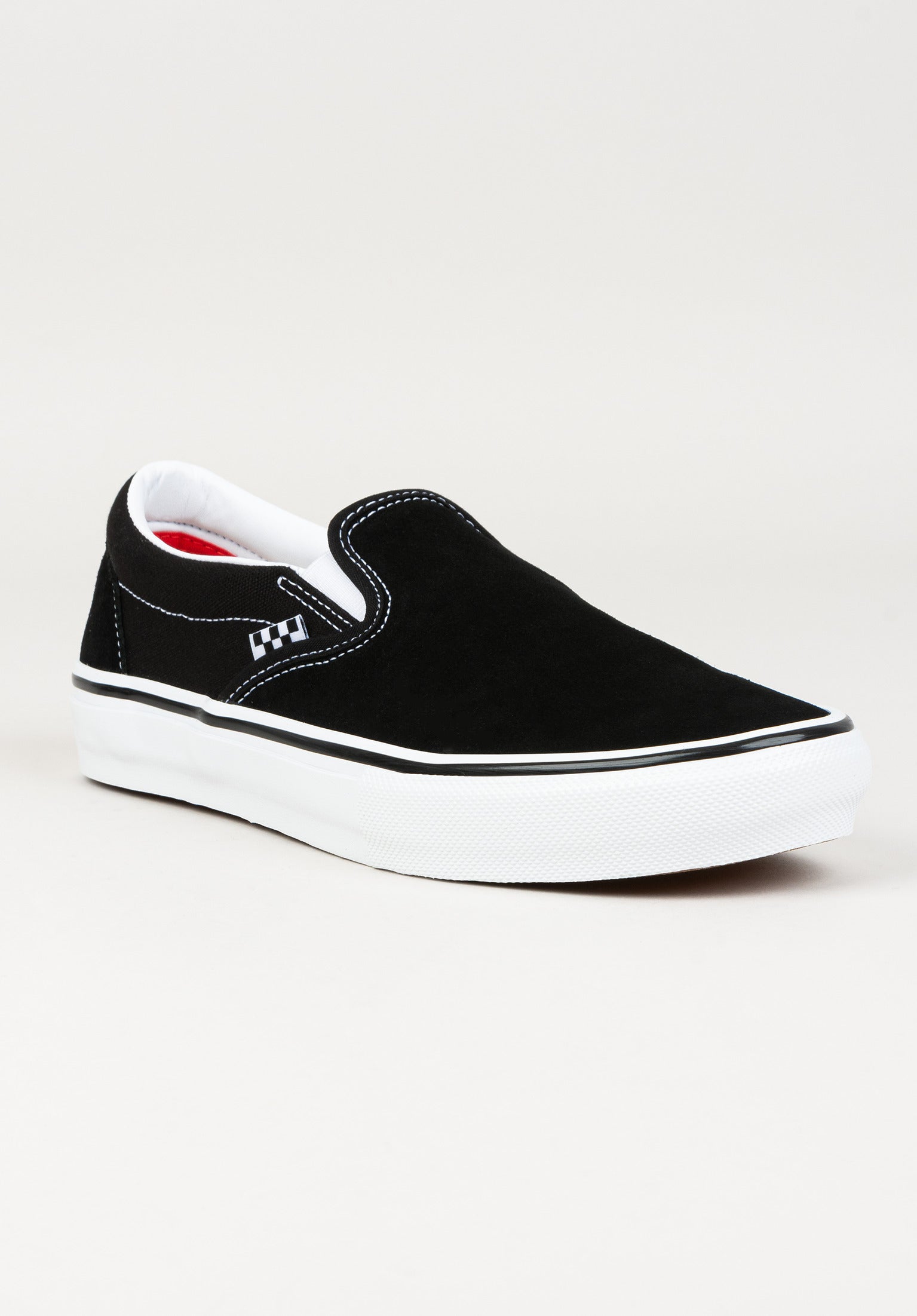 Skate Slip On Vans Schuhe Jungs in black white fur c TITUS