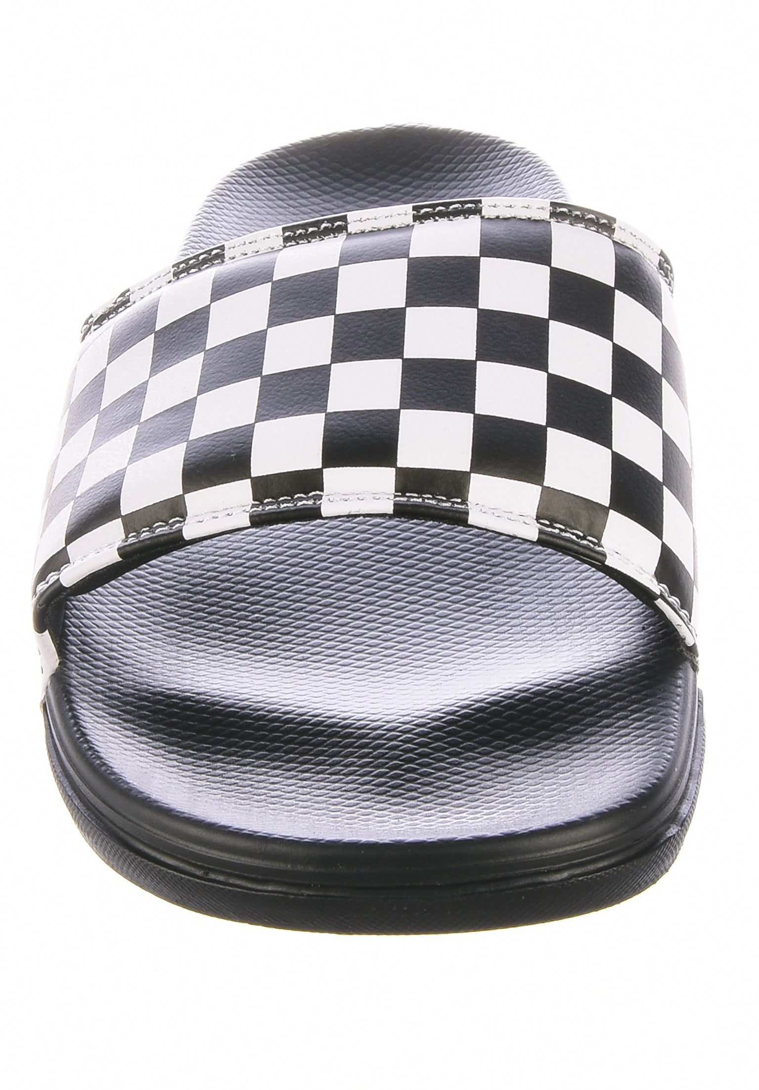 Black checkered vans slides online