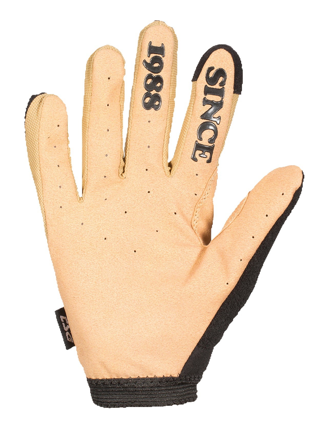 Slim Knit Glove black-beige Rueckenansicht