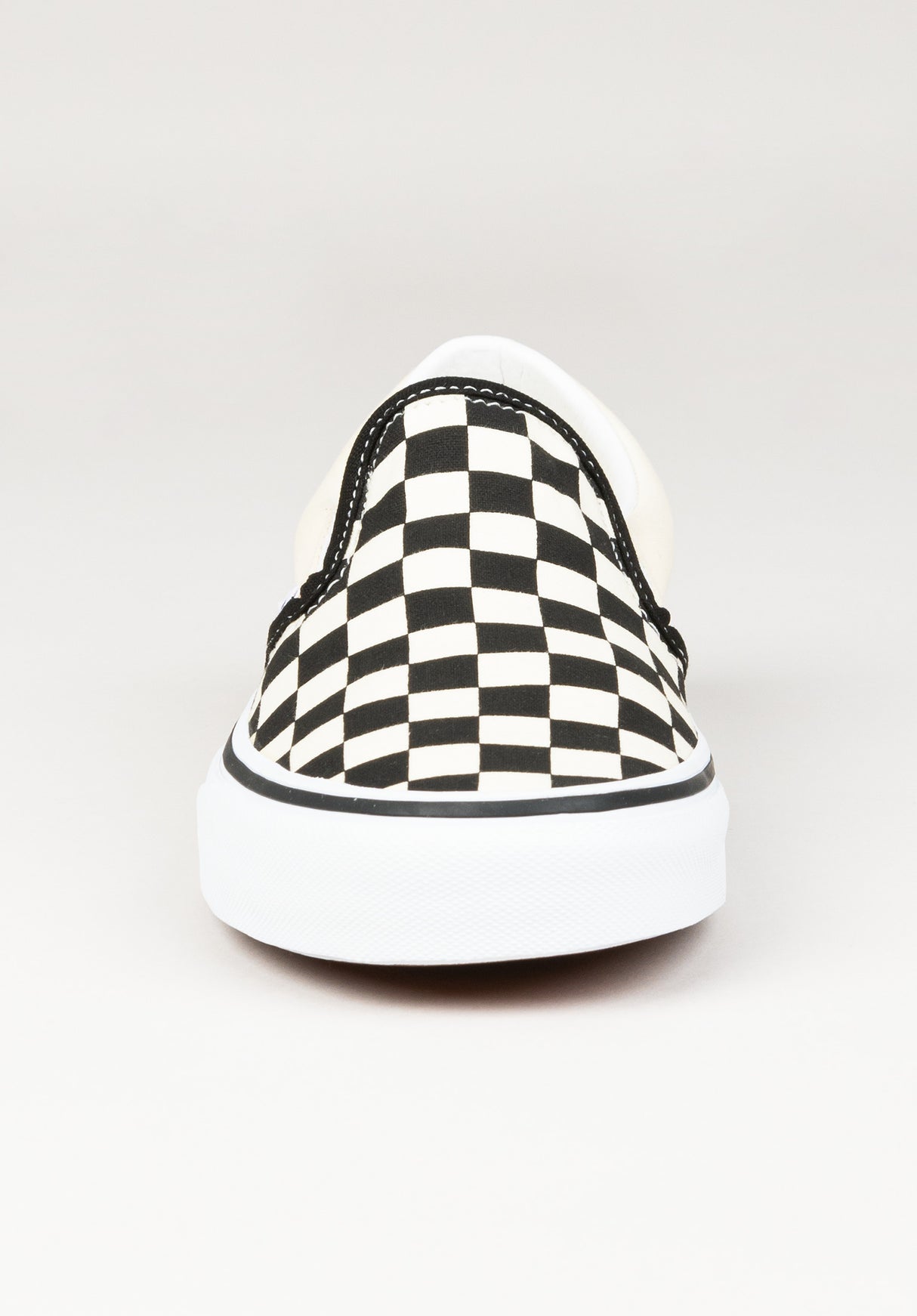 Slip-On black-white-checkerboard white Rueckenansicht