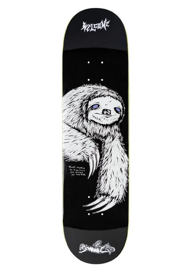 Sloth on Popsicle black-white Vorderansicht