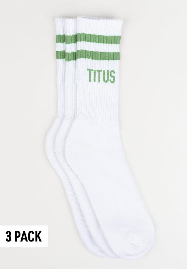 Socks 3 Pack white-lightgreen Vorderansicht