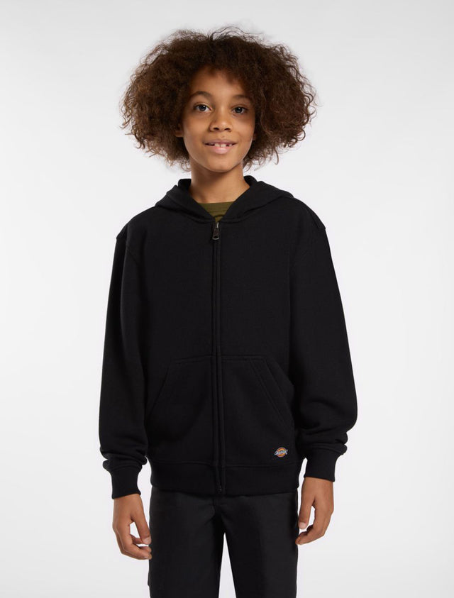 Terry Full Zip Youth black Vorderansicht