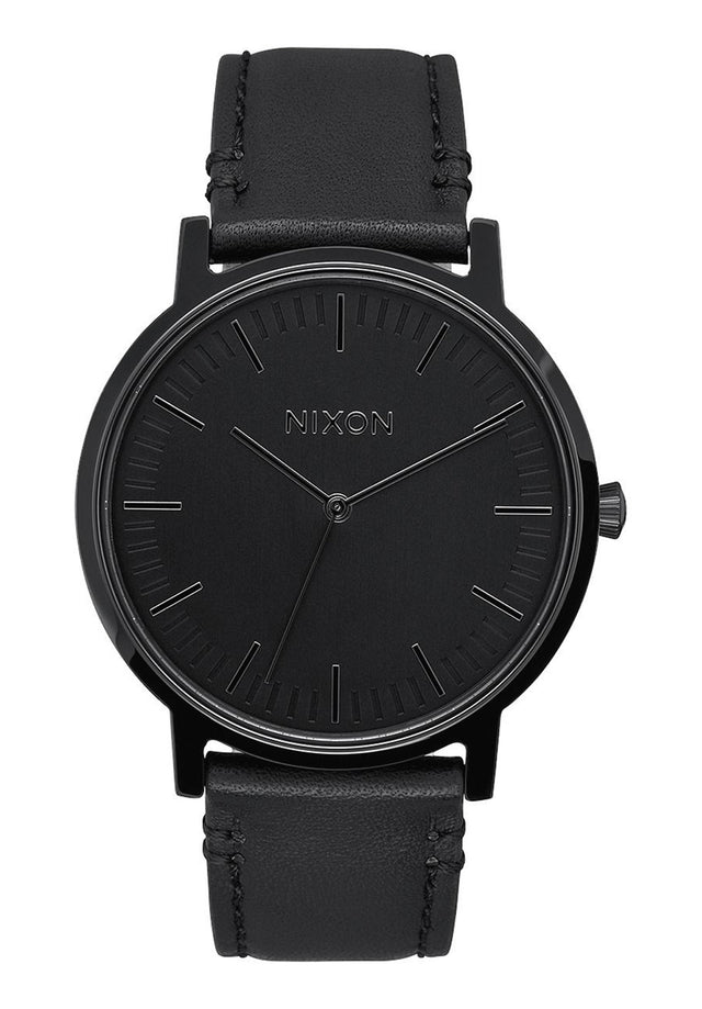 The Porter Leather allblack Vorderansicht