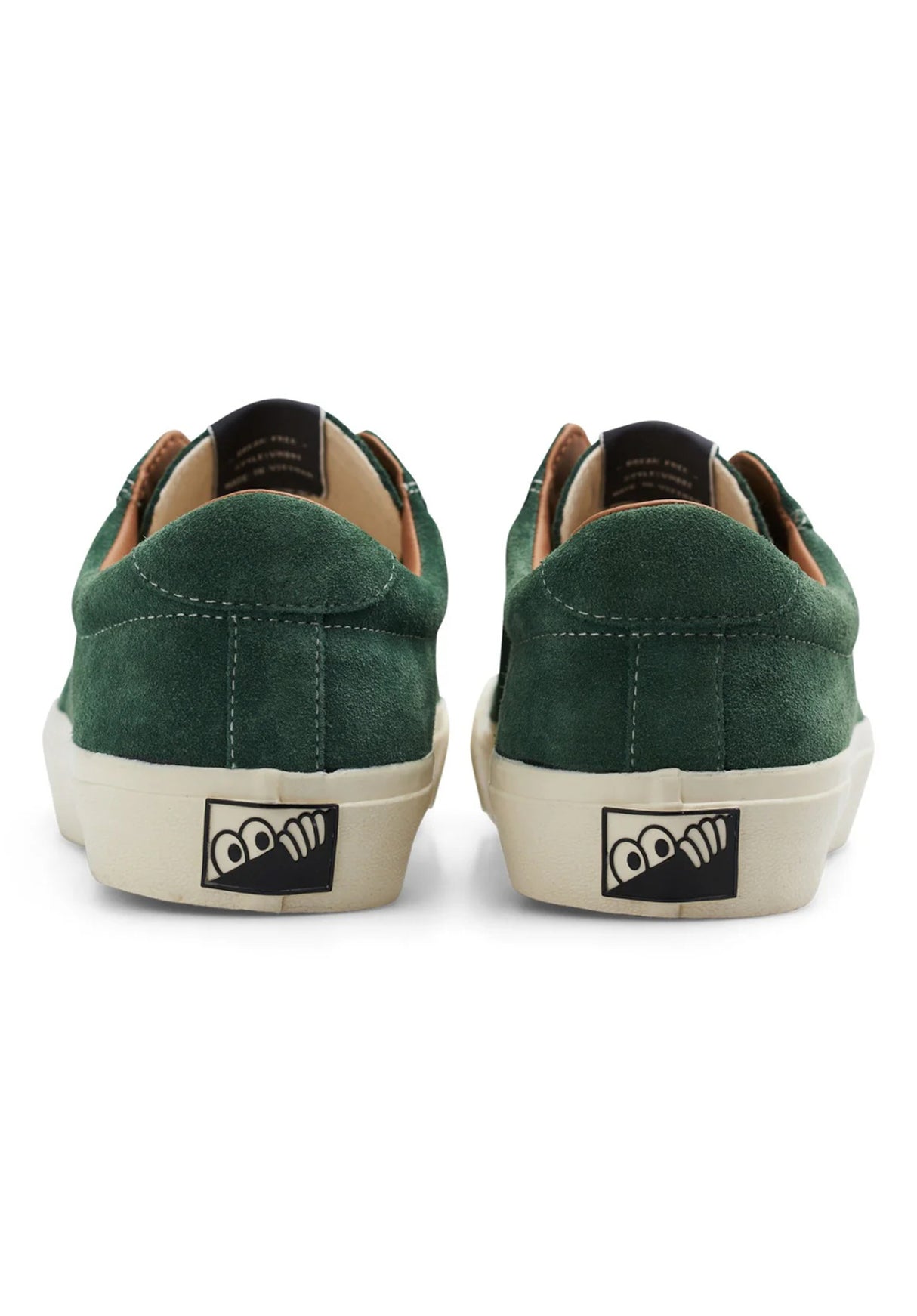 VM001 Suede Low elmgreen-white Closeup2