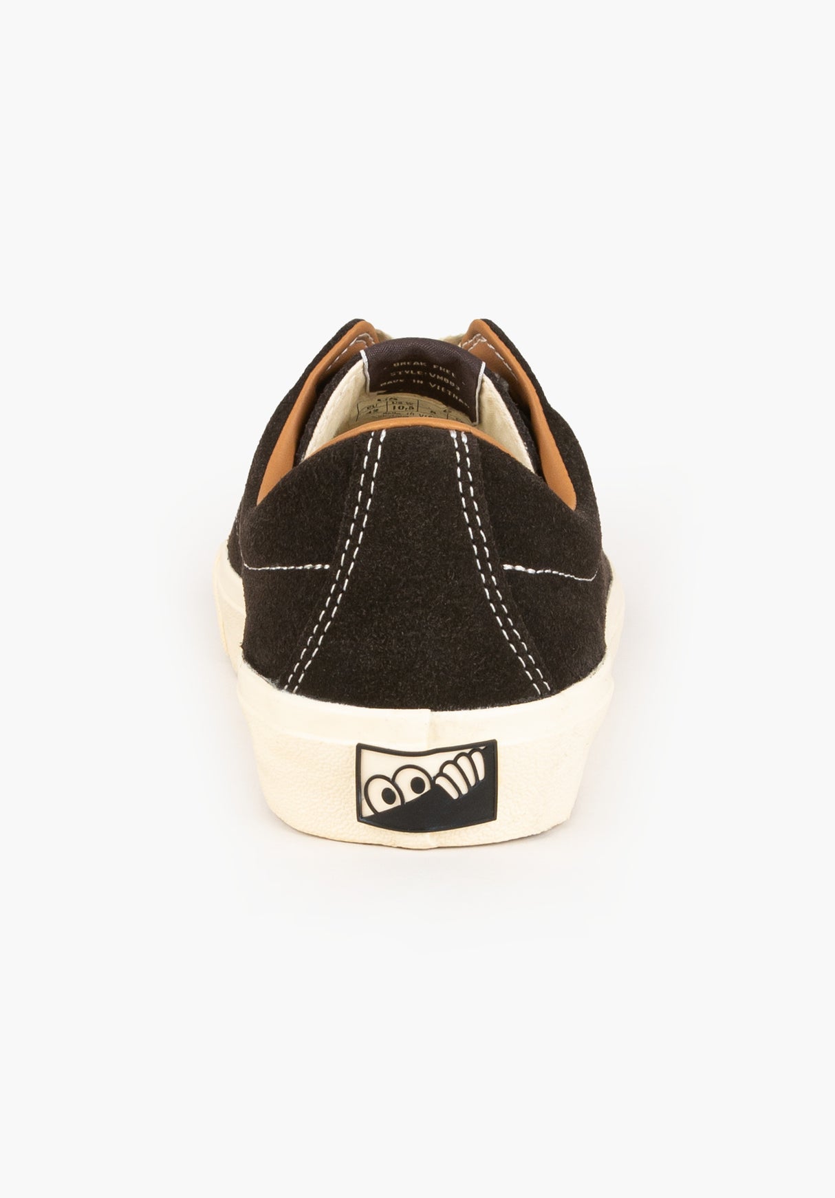 VM003 Suede Low coffeebean-white Seitenansicht