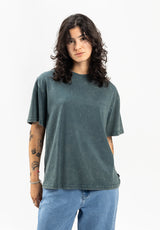 W Essential Tee bluefaded Rueckenansicht