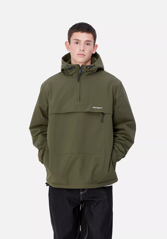 Windbreaker Pullover officegreen-white Vorderansicht